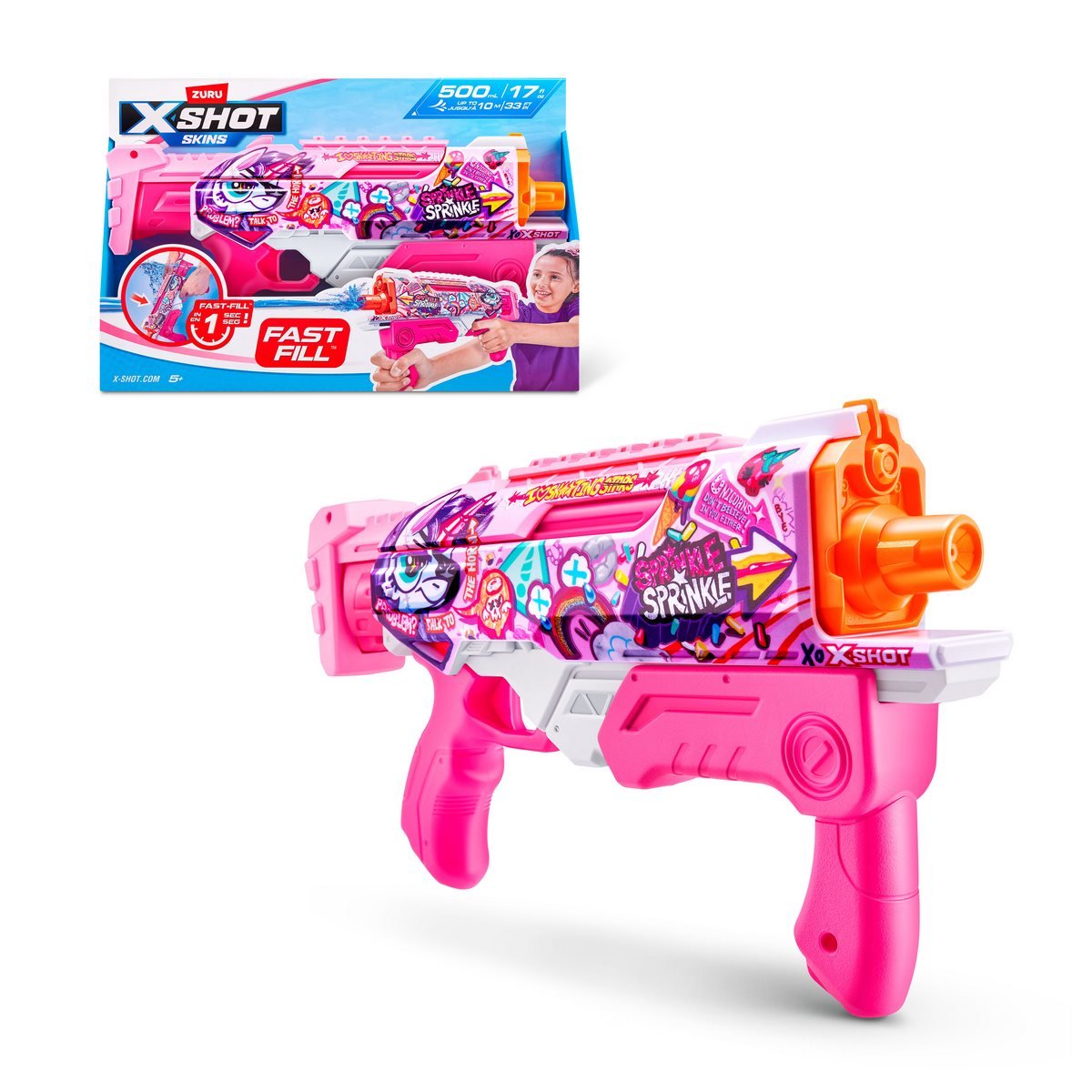 Lanza Agua Skins X-Shot - Unicorn Splash